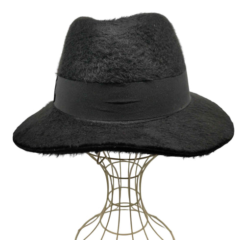サンローラン Saint Laurent Fedora Hat Rabbit Felt Cowboy フェドーラ ラビット シャギーフェルト 中折れ ハット メンズ S