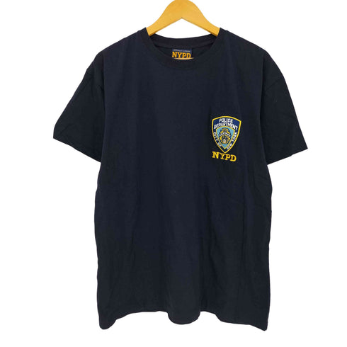 NYPD New York Police Department ワッペン刺繍 半袖クルーネックTシャツ メンズ import:XL