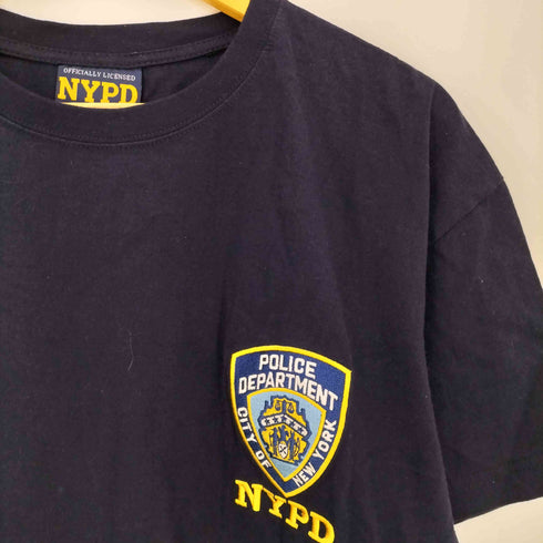 NYPD New York Police Department ワッペン刺繍 半袖クルーネックTシャツ メンズ import:XL