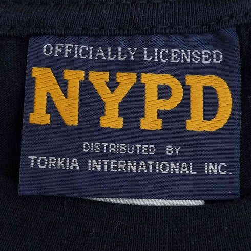 NYPD New York Police Department ワッペン刺繍 半袖クルーネックTシャツ メンズ import:XL