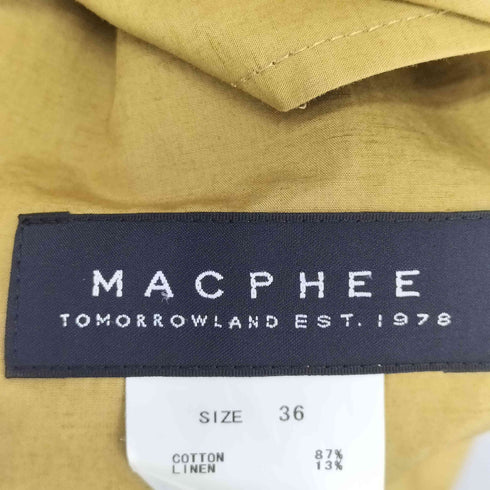 マカフィー MACPHEE リネン コットン シャツワンピース レディース JPN:36