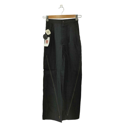イッセイミヤケ ISSEY MIYAKE 90s 筆タグ サイドジップ 2タック ナイロンパンツ レディース 7