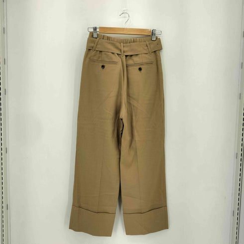 ユナイテッドアローズグリーンレーベルリラクシング UNITED ARROWS green label relaxing FM 2タック ベルテッド パンツ レディース 36