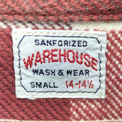 ウエアハウス WAREHOUSE ブロックチェック ヘビー ネルシャツ メンズ 14-14-1/2