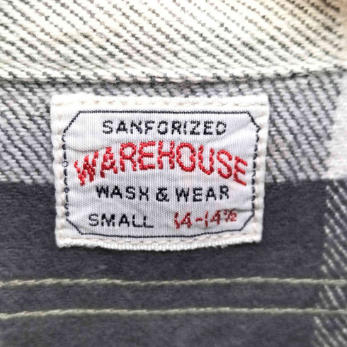 ウエアハウス WAREHOUSE ブロックチェック ヘビー ネルシャツ メンズ 14-14-1/2