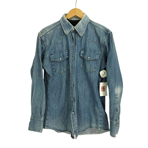 ビッグマック BIG MAC 80S USA製 デニム ウエスタン L/S シャツ メンズ import:M