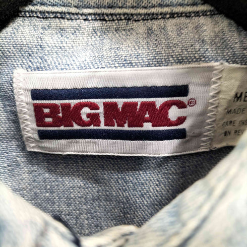 ビッグマック BIG MAC 80S USA製 デニム ウエスタン L/S シャツ メンズ import:M