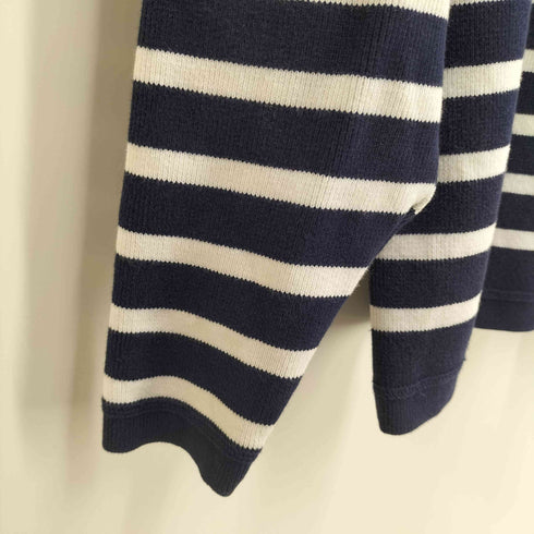 トミーヒルフィガー TOMMY HILFIGER 90S-00S ボーダー柄 vネック コットンニット メンズ JPN:L