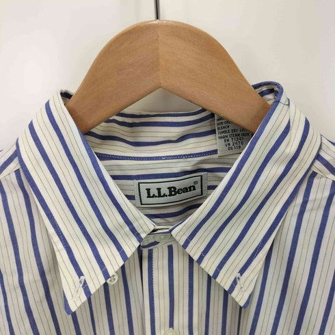 エルエルビーン L.L.Bean 80S-90S ストライプ ボタン柄 ダウンシャツ メンズ JPN:L