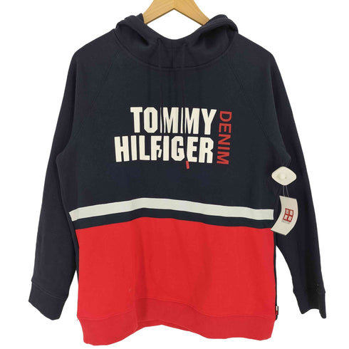 トミーヒルフィガーデニム TOMMY HILFIGER DENIM ロゴプリント プルオーバーパーカー メンズ import:S