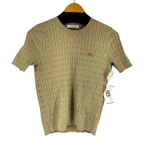 ラコステ LACOSTE ケーブルニットTシャツ レディース EUR:38