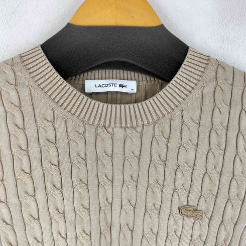 ラコステ LACOSTE ケーブルニットTシャツ レディース EUR:38