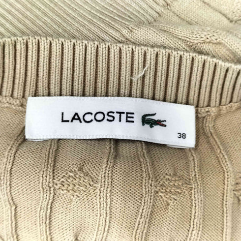 ラコステ LACOSTE ケーブルニットTシャツ レディース EUR:38