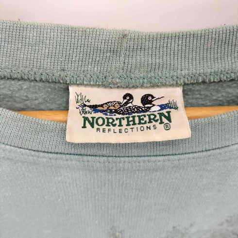 NORTHERN アニマル柄 クルーネック スウェット メンズ