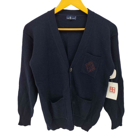 ラルフローレン RALPH LAUREN ダイヤ型 刺繍 Vネック ウール ニット カーディガン メンズ import:M