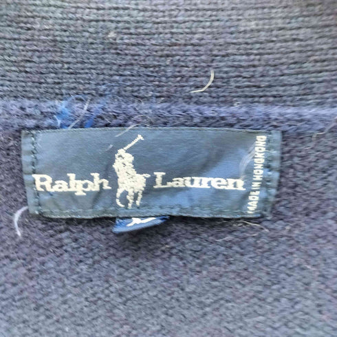 ラルフローレン RALPH LAUREN ダイヤ型 刺繍 Vネック ウール ニット カーディガン メンズ import:M