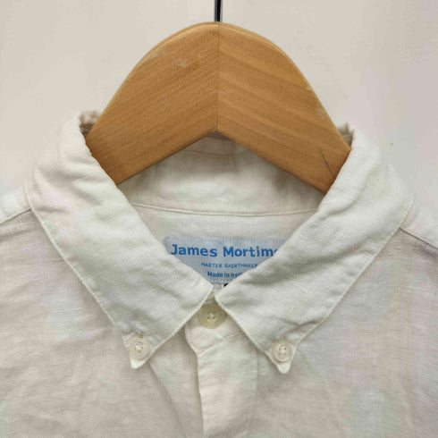 ジェームスモルティマー James Mortimer IRIDH LINEN L/S ボタンダウン シャツ レディース 34