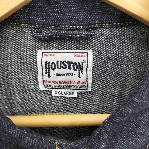 ヒューストン HOUSTON USA COTTON DENIM WORK SHIRT USAコットンデニムワークシャツ メンズ import:XL