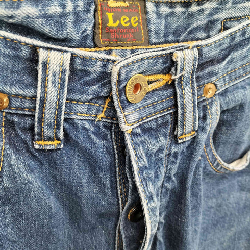 リー Lee 90S 日本製 復刻 30's LOT 1101 COWBOY 青耳セルビッチ ヘアオンハイド カウボーイ デニム パンツ メンズ 28x34