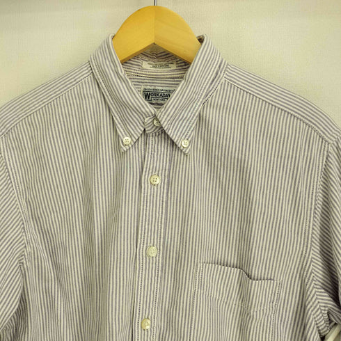 エンジニアードガーメンツ Engineered Garments WORKADAY ボタンダウン ストライプ 長袖シャツ メンズ import:L