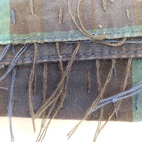 ORIGINAL CHARCOAL 刺し子 フリンジ ストール メンズ