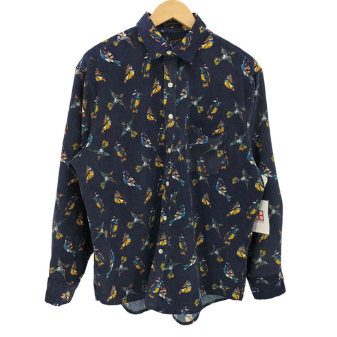 テンプテーション Temptation アニマル 総柄 プリント ネル L/S レギュラーカラー シャツ メンズ JPN:M