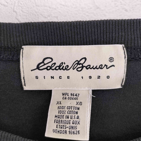 エディーバウアー Eddie Bauer 90S USA製 無地 ロンT メンズ import:XL