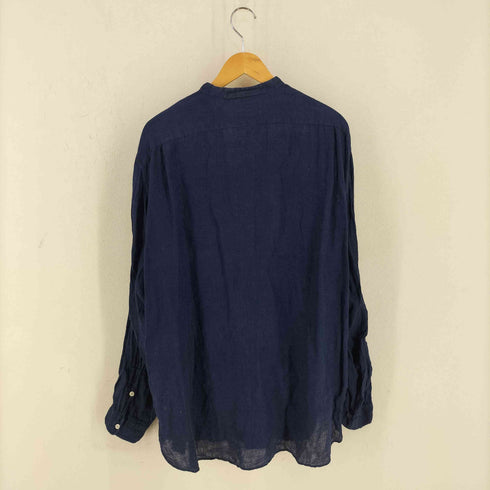 ポロバイラルフローレン Polo by RALPH LAUREN 90S BERNARD リネン バンドカラー シャツ メンズ import:XL