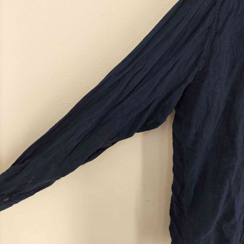 ポロバイラルフローレン Polo by RALPH LAUREN 90S BERNARD リネン バンドカラー シャツ メンズ import:XL