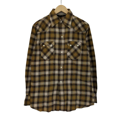 706union レーヨン オンブレチェック 長袖シャツ メンズ US:36