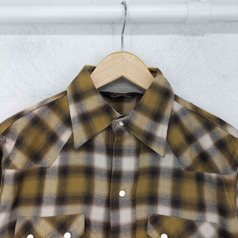 706union レーヨン オンブレチェック 長袖シャツ メンズ US:36