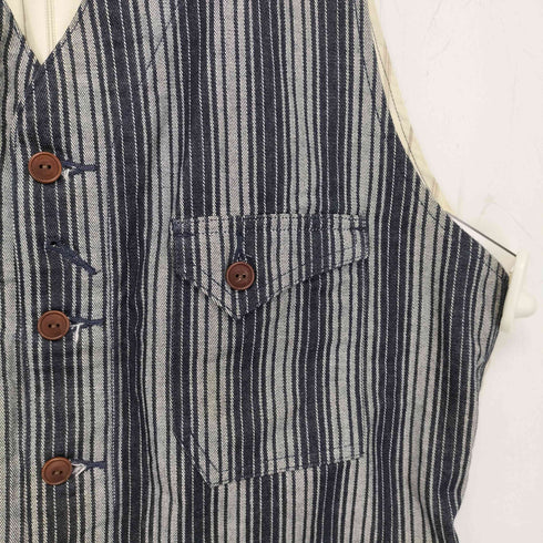 ダッパーズ DAPPERS Classical Smartly Work Vest ランダムドビーストライプ ワークベスト メンズ 42