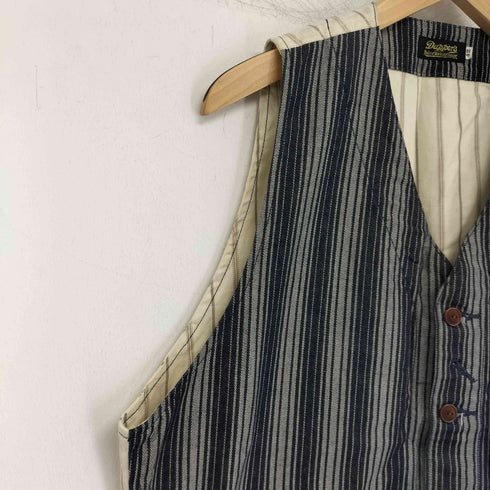 ダッパーズ DAPPERS Classical Smartly Work Vest ランダムドビーストライプ ワークベスト メンズ 42