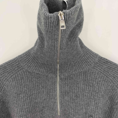 メゾンキツネ MAISON KITSUNE BOLD FOX HEAD PATCH HALF ZIP RIBBED JUMPER レディース M