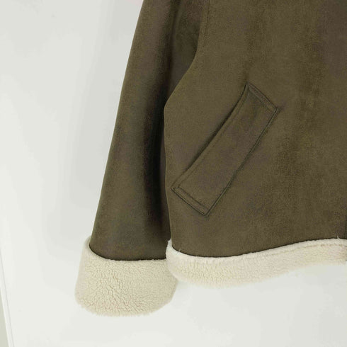 ザラ ZARA フェイクムートン ダブルフェイスジャケット レディース import:M