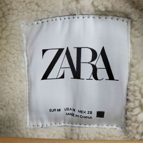 ザラ ZARA フェイクムートン ダブルフェイスジャケット レディース import:M