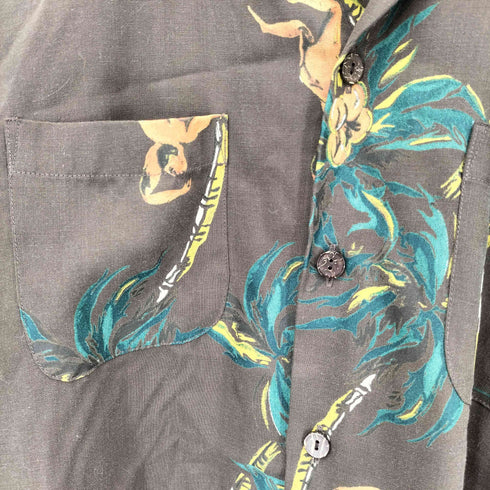 ワコマリア WACKO MARIA PALMS TREE S/S HAWAIIAN SHIRT レーヨン フロントボタン アロハシャツ メンズ M