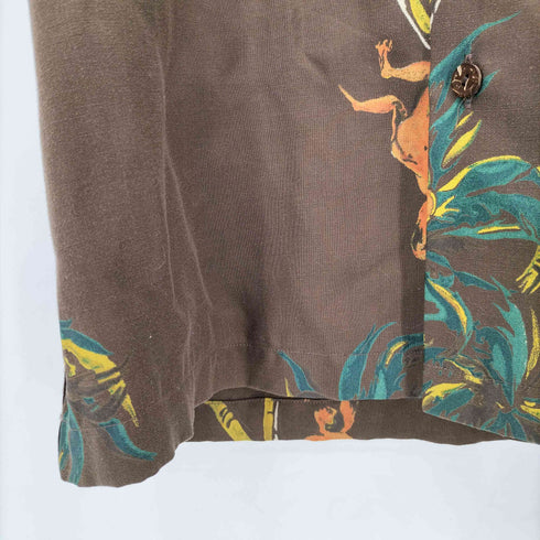 ワコマリア WACKO MARIA PALMS TREE S/S HAWAIIAN SHIRT レーヨン フロントボタン アロハシャツ メンズ M