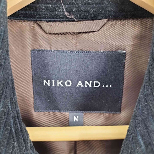 ニコアンド niko and... ヘリンボーン 襟コーデュロイ チンストラップ カバーオール ジャケット メンズ JPN:M