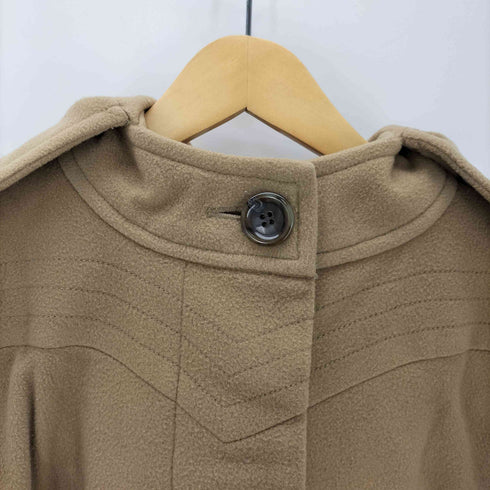 ツモリチサト TSUMORI CHISATO カシミヤ混 タヌキファー ワイドシルエット フーデッド コート レディース JPN:1
