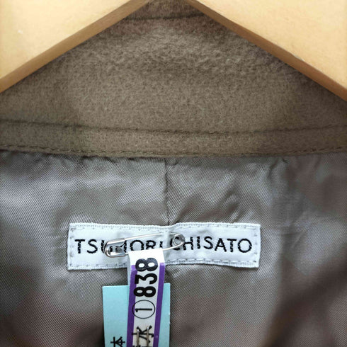 ツモリチサト TSUMORI CHISATO カシミヤ混 タヌキファー ワイドシルエット フーデッド コート レディース JPN:1