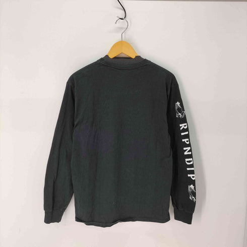 リップンディプ RIPNDIP ロンT カットソー 猫プリント メンズ JPN:M