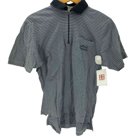 バーバリーゴルフ BURBERRY GOLF S/S ポケット ロゴ 刺繍 ボーダー ハーフジップ ポロ シャツ メンズ MA