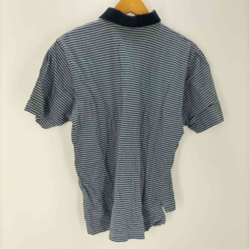 バーバリーゴルフ BURBERRY GOLF S/S ポケット ロゴ 刺繍 ボーダー ハーフジップ ポロ シャツ メンズ MA