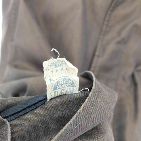 ILGWU union made 60-70S MAJORジップ フリースライナー付 比翼 ステンカラー コート 玉虫色 メンズ