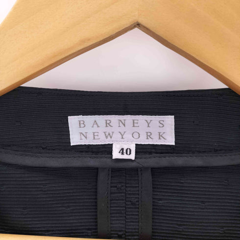 バーニーズニューヨーク BARNEYS NEWYORK ドット柄 ノーカラー ジャケット ワンピース セットアップ アンサンブル レディース 40