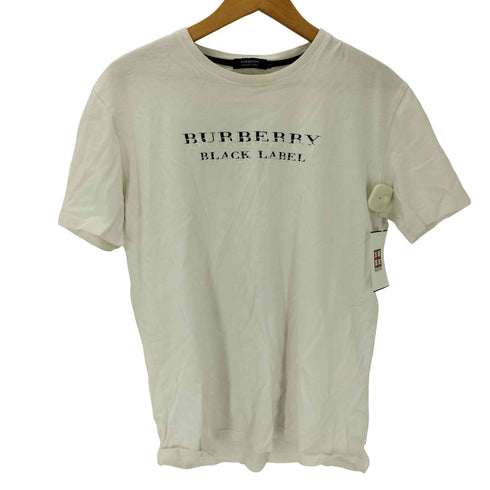 バーバリーブラックレーベル BURBERRY BLACK LABEL 3D ロゴ プリント 刺繍 S/S Tシャツ メンズ 3