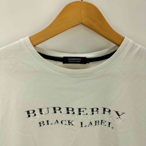 バーバリーブラックレーベル BURBERRY BLACK LABEL 3D ロゴ プリント 刺繍 S/S Tシャツ メンズ 3