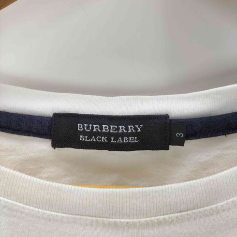バーバリーブラックレーベル BURBERRY BLACK LABEL 3D ロゴ プリント 刺繍 S/S Tシャツ メンズ 3
