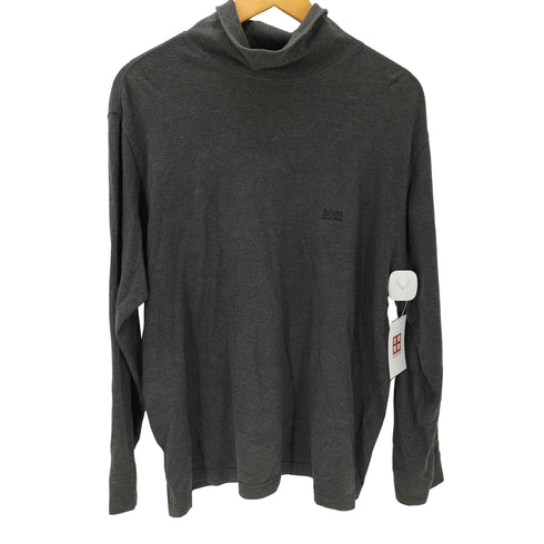 ヒューゴボス HUGO BOSS Tandem ロゴ 刺繍 コットン ビスコース タートルネック ニット カットソー メンズ